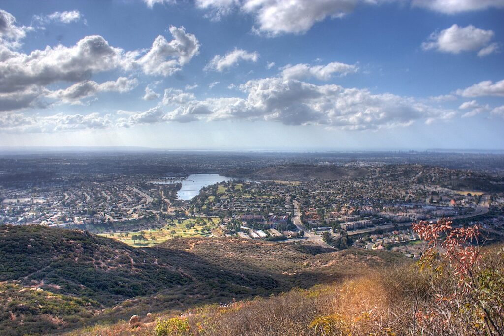 view from Cowles Mountain, san diego