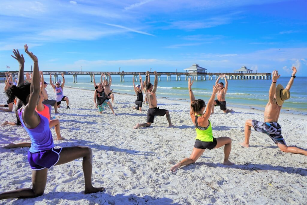 Yoga Class on the Beach